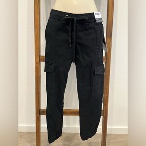 Rewash Utility Jogger Comfort Stretch Classic Rise Black Cargo Women’s XS NWT